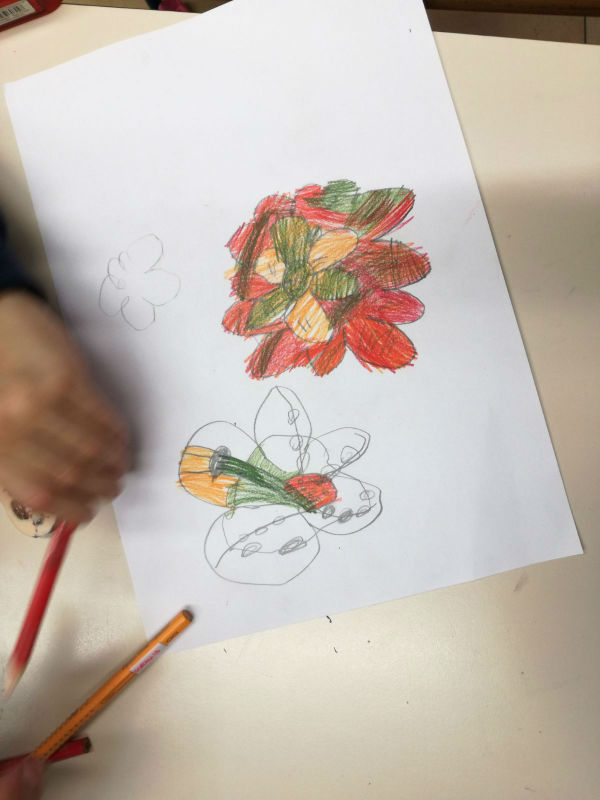Verdura disegnata da un bambino