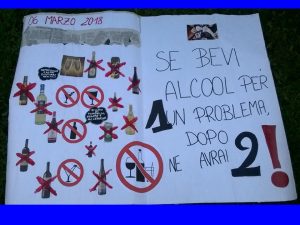 Slogan il giornale della Mely_Zizo gang: se bevi alcol per un problema, dopo ne avrai due