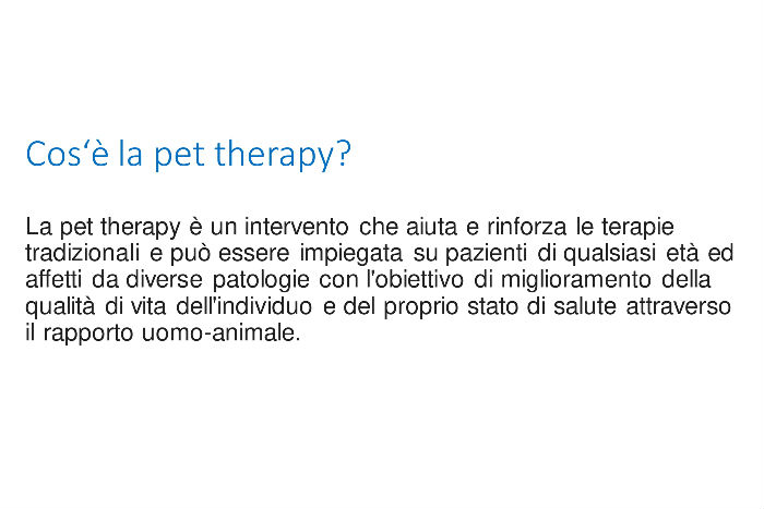Presentazione PDF pet therapy
