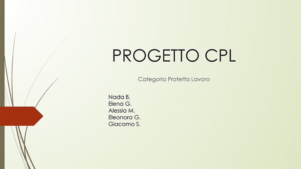 Copertina PDF progetto CPL