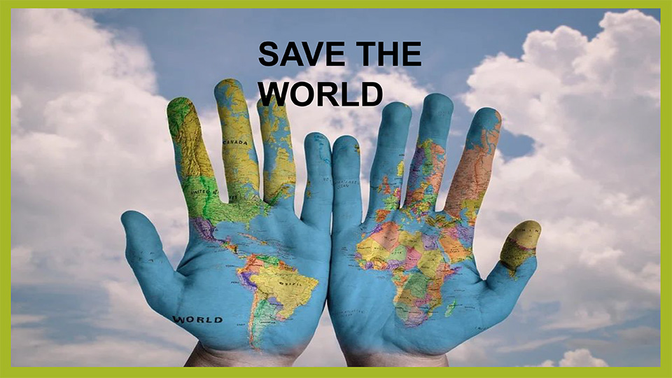 Copertina PDF save the world